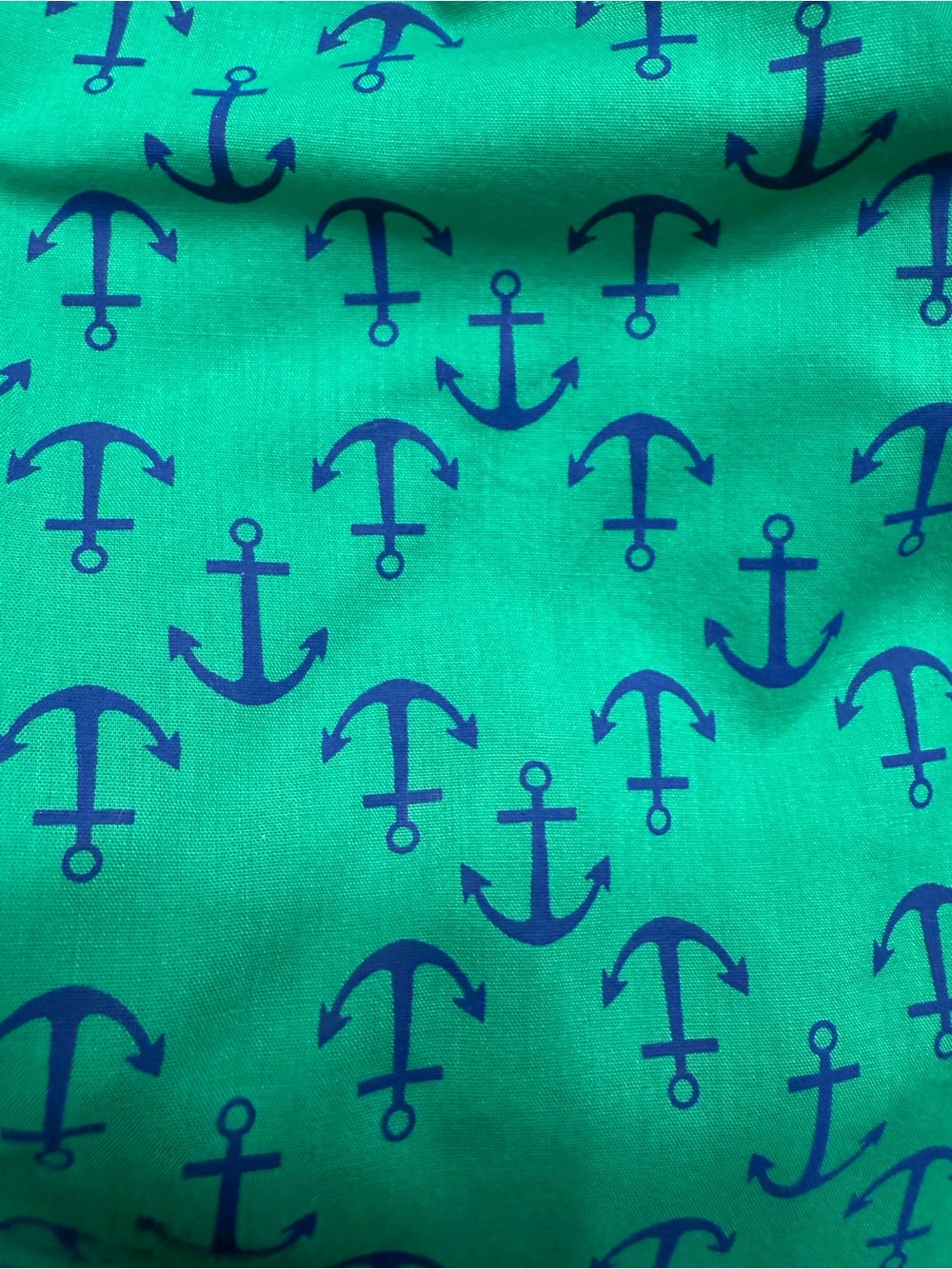 Talbots Green Sleeveless Anchor-Print Shell Top - Picture 5 of 5